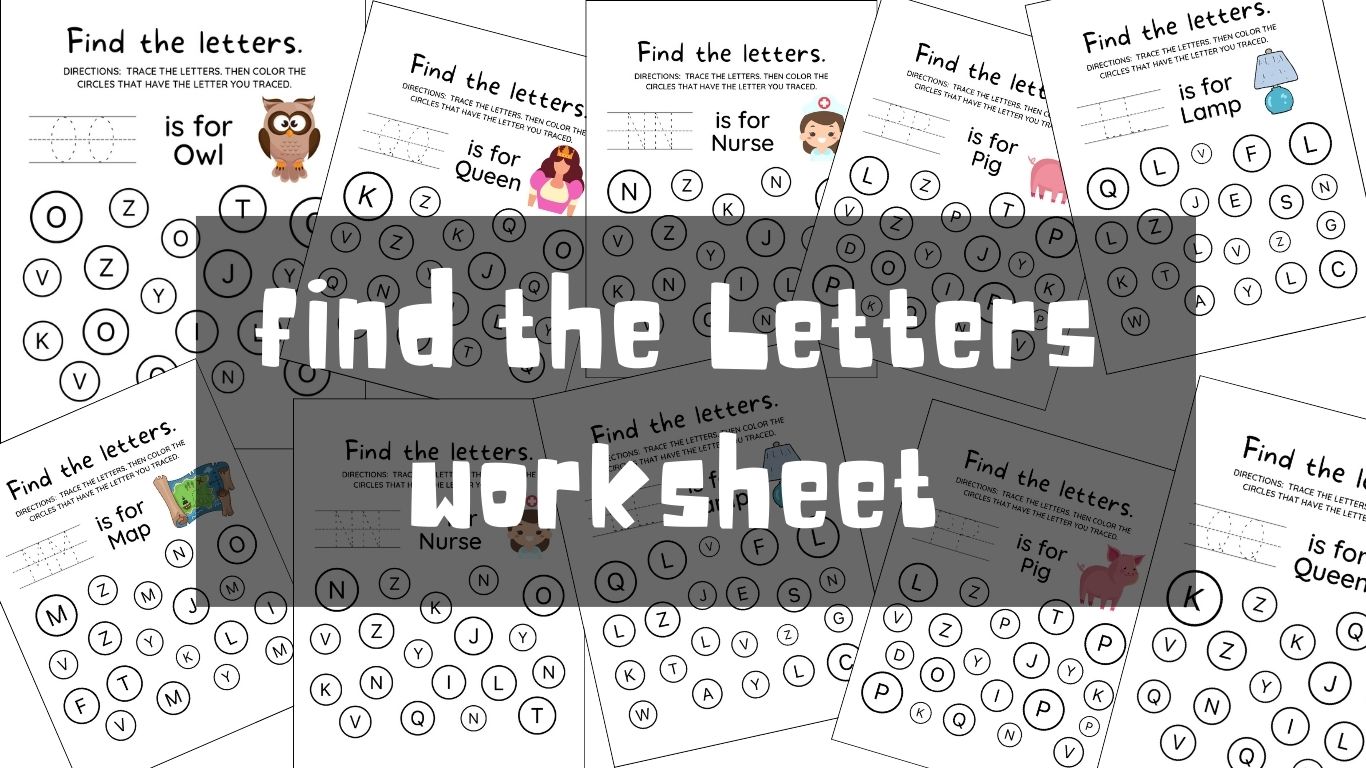 Free Find the Letter Worksheets